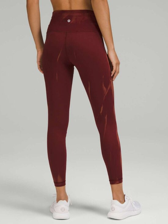 lululemon athletica Pants - Lululemon Wunder Train High-Rise Tight 25" Sun Bleached Wash Red Merlot | Size 4